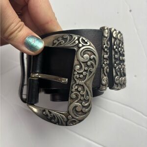 Albatros Made in Italy leather belt sz M